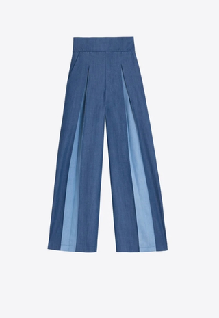 Denim Two Tone Trousers Vilagallo