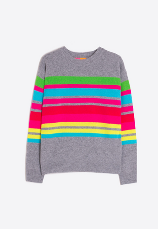 Knitwear Jersey Rayas Neon Grey Multi Vilagallo