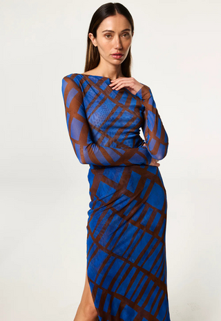 Lira Top Blue Brown Mix Misa