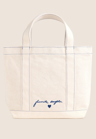 2 The Canvas Minnie Tote Natural/Royal Blue Favorite Daughter