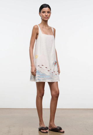 Brio Linen Dress Natural Staud
