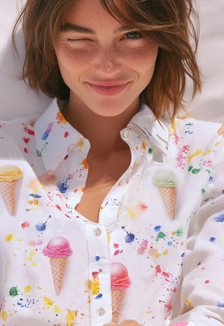 Multicolor Ice Cream Print Shirt - Vilagallo