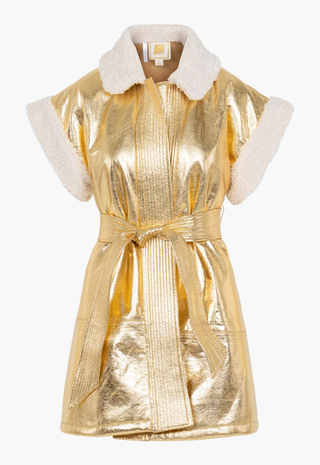 Annie Vest Gold Vegan Leather Emily McCarthy
