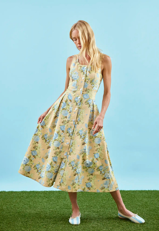 Thompson Dress in Garden Rose - Hunter Bell