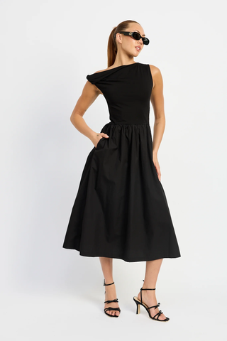 Parker Mixed Media Midi Dress En Saison