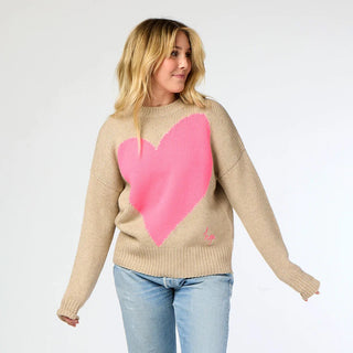 Benton Cashmere Sweater Imperfect Heart Taupe Kerri Rosenthal