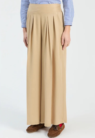 Camel Palazzo Pants Vilagallo