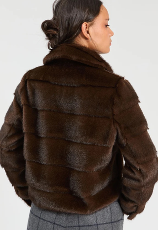 Brown Fur Jacket Vilagallo