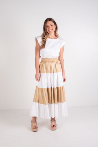 Tiered Maxi Sand Emily McCarthy