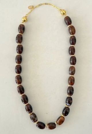 Chunky Link Necklace Dark Brown Smith & Co - Dark Brown