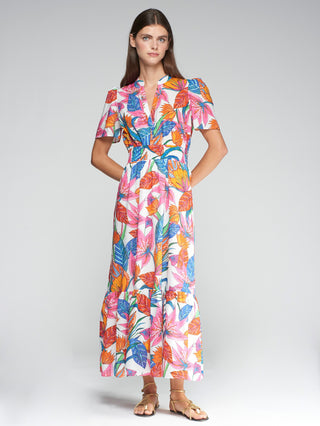 Leila Dress Flor Tropical Print Vilagallo