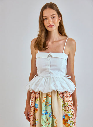 Juliana Top Bright White Hunter Bell