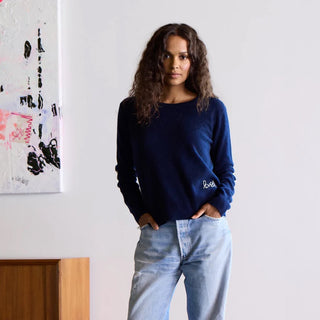 Patchwork Pullover Indigo Kerri Rosenthal