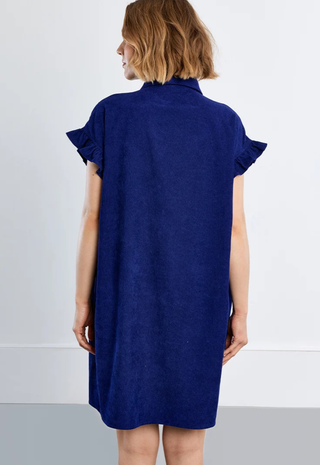Young Ladies Woven Dress Royal Blue Molly Braken