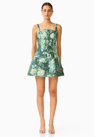 Meliora Tulip Mini Dress Green Multi Elliatt