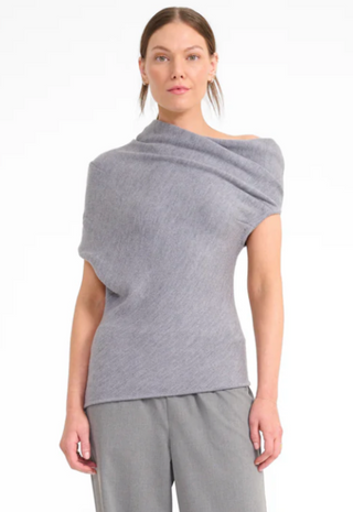 Mabel Sweater Heather Grey - STAUD