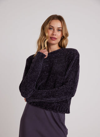 Crew Neck Chenille Sweater Galaxy Smoke Bella Dahl