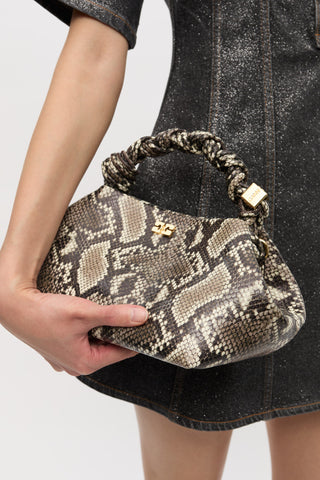 Ganni Bou Bag Small Snake Egret - GANNI