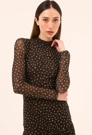 Leylani Dress Golden Polka Dot - Misa