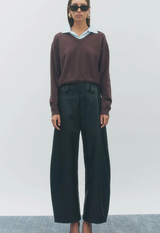 Huxley Sweater Brown Powder Blue Maude Club