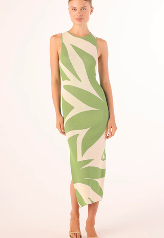 Mithra Dress Abstract Palm Leaf Misa
