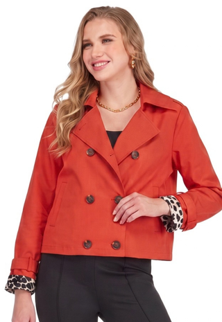 Short Trench Jacket Flame JoyJoy