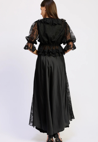 Alexandra Midi Skirt Black En Saison