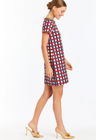 Ainslee Mini Dress Midnight Gingham - Mestiza