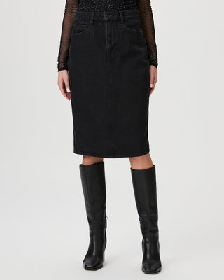 Siren Midi Skirt - Pitch Dark Paige