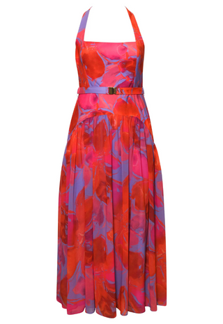Aza Dress Purple Watercolor Gardenia Hutch