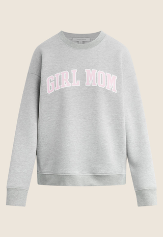 The Girl Mom Sweatshirt Heather Grey/Sweet Favorite Daughter