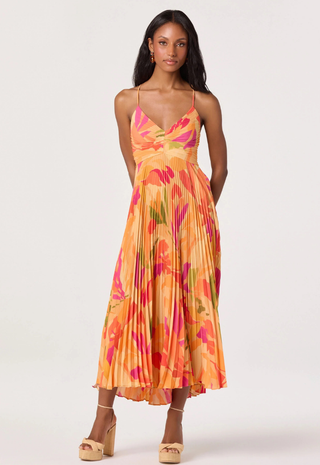 Blythe Dress Orange Floral Astr