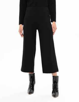 R8097 - E857 - Knit Wide Leg Gaucho - Black