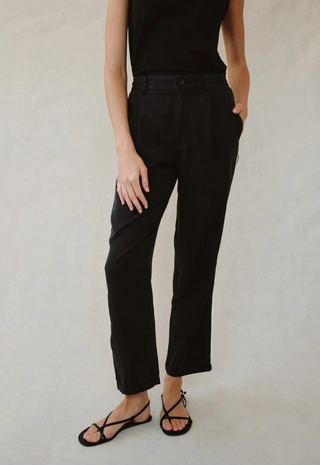 Piped Trouser Pant Black Bella Dahl