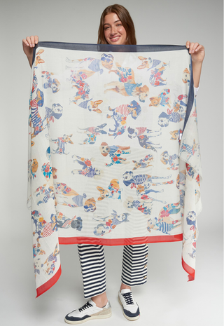 Multicolor Dog Print Scarf - Vilagallo