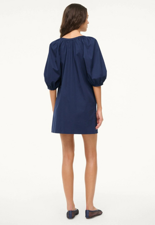 Vincent Mini Dress Navy - STAUD
