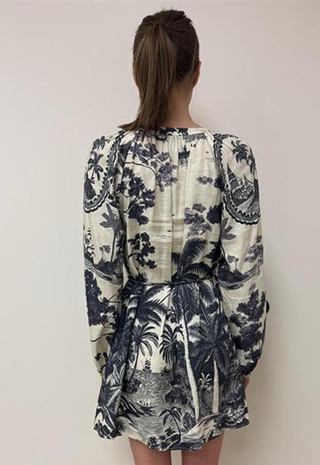 Lisette Dress Bermuda Toile Hunter Bell