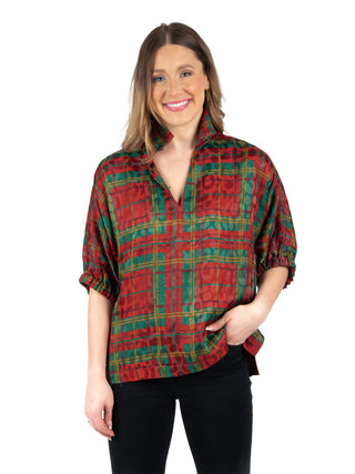 Poppy Top Tartan Cheetah Emily McCarthy