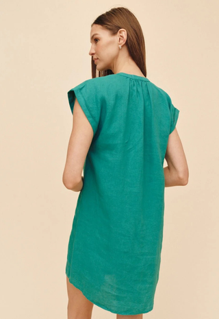 linen henley dress Cap Sleeve Henley Dress | Linen SAND | L