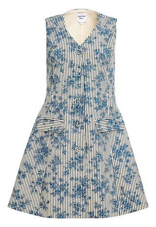 Suni Dress Cornflower Toile - Hunter Bell