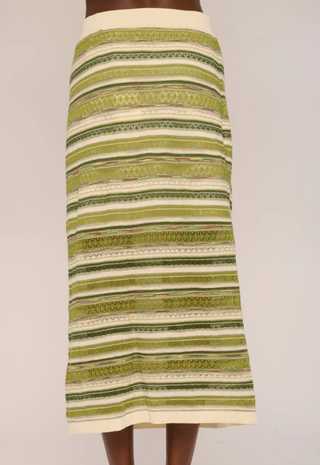 Waverly Knit Skirt Green Space Dye Love The Label