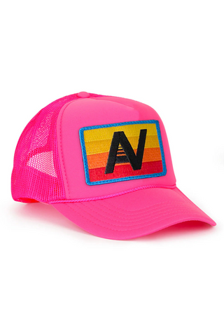 Logo Rainbow Vintage Low Rise Trucker Hat - Aviator Nation
