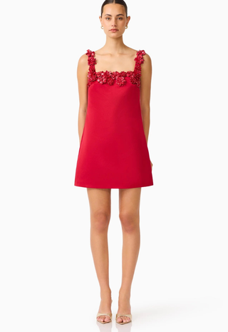 Lucetta Shift Mini Dress Red Elliatt