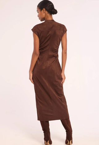 Maud Dress Faux Suade Misa