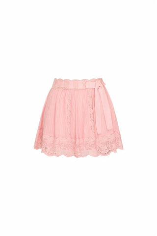 Matera Skirt Cherry Pink Love Shack Fancy