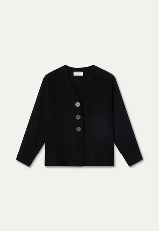 Black Cardigan Large Buttons Compañia Fantastica
