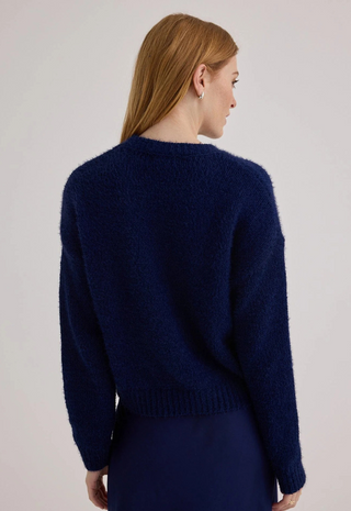 Drop Shoulder Sweater Eclipse Blue Bella Dahl