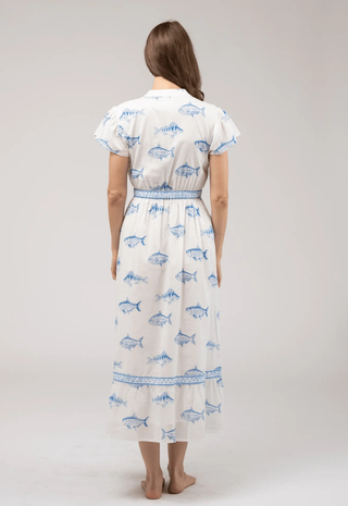 Flutter Dress Fish White Beau & Ro