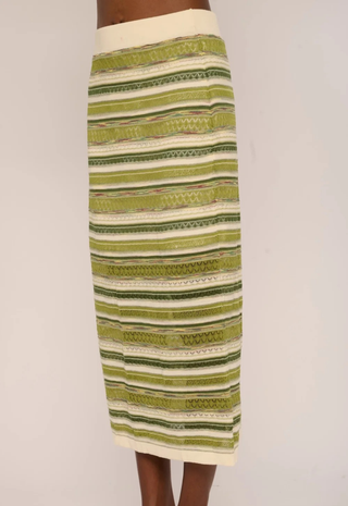 Waverly Knit Skirt Green Space Dye Love The Label