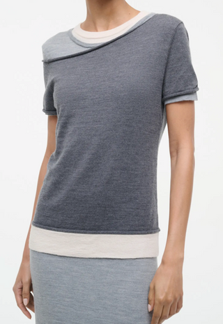 Lyric Dress Heather Grey Multi - STAUD